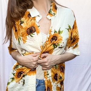 Sunflower Hawaiian lightweight vacation shirt